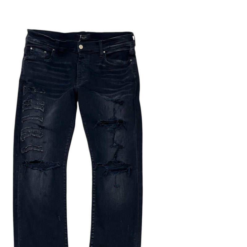 Men's Appliqué Logo Jeans Black Size XL / W36