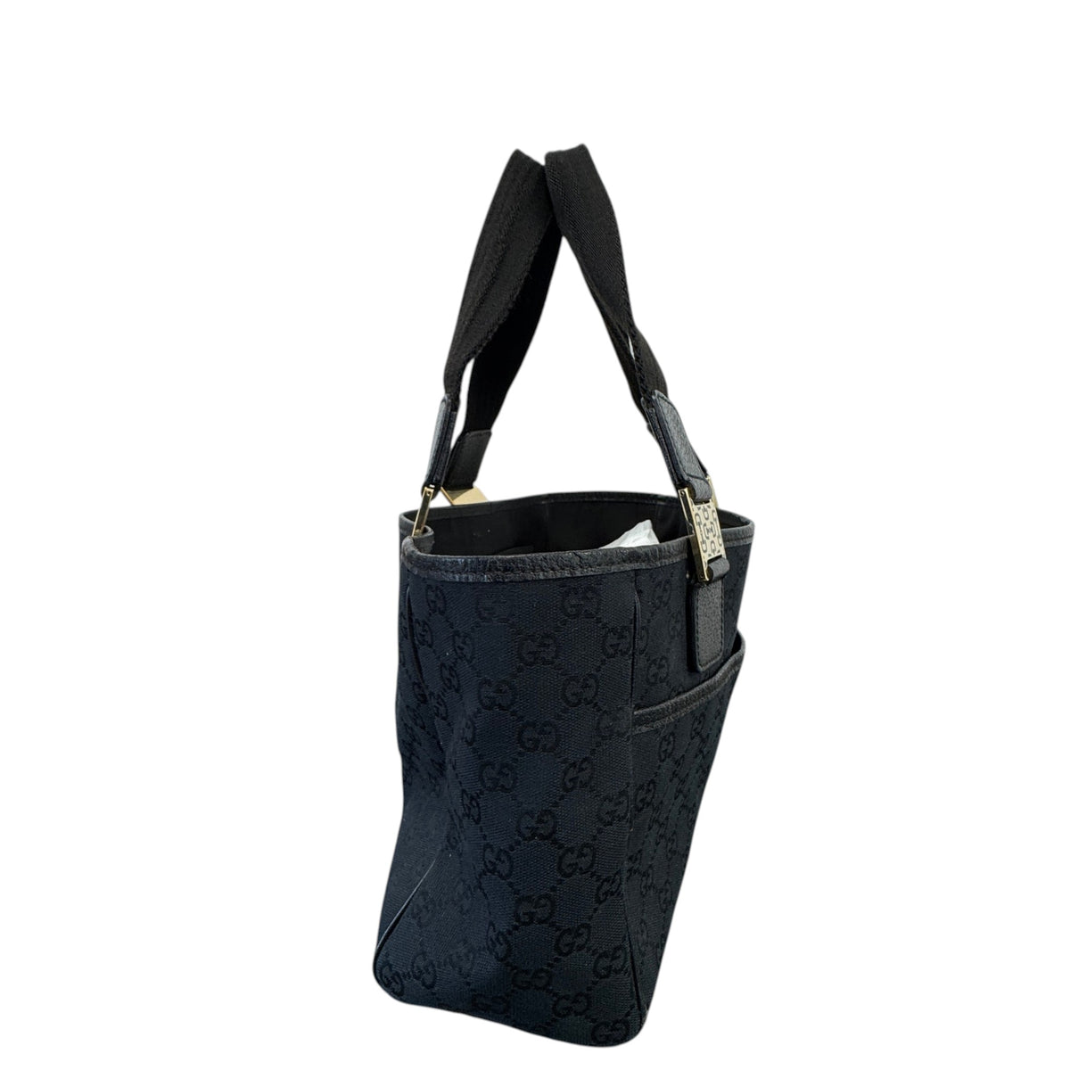 Women's GG Supreme Handbag Black - Photo 7