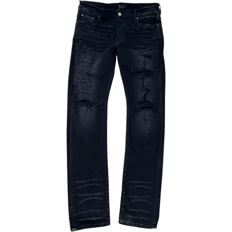 Men's Appliqué Logo Jeans Black Size XL / W36