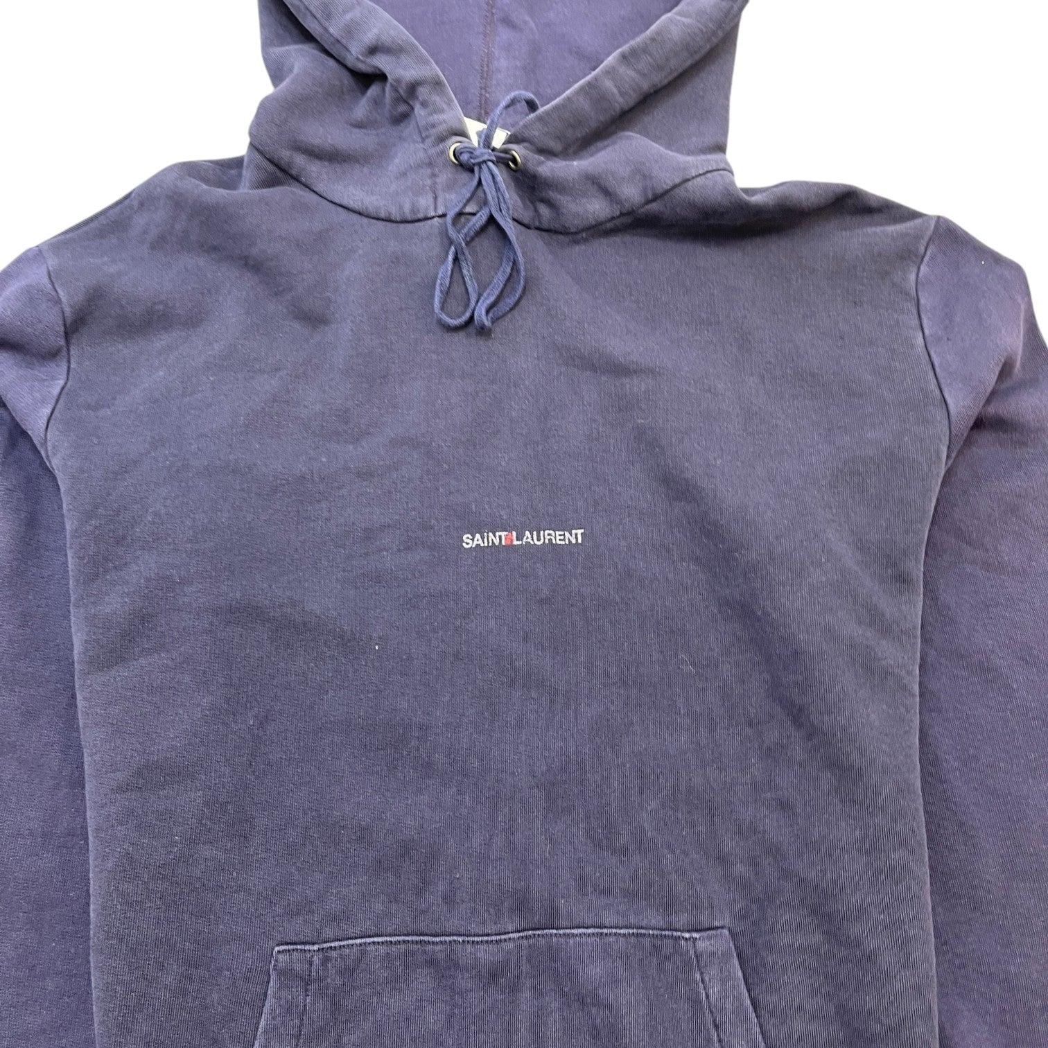 Men's Logo Print Hoodie Blue Size L - Photo 6