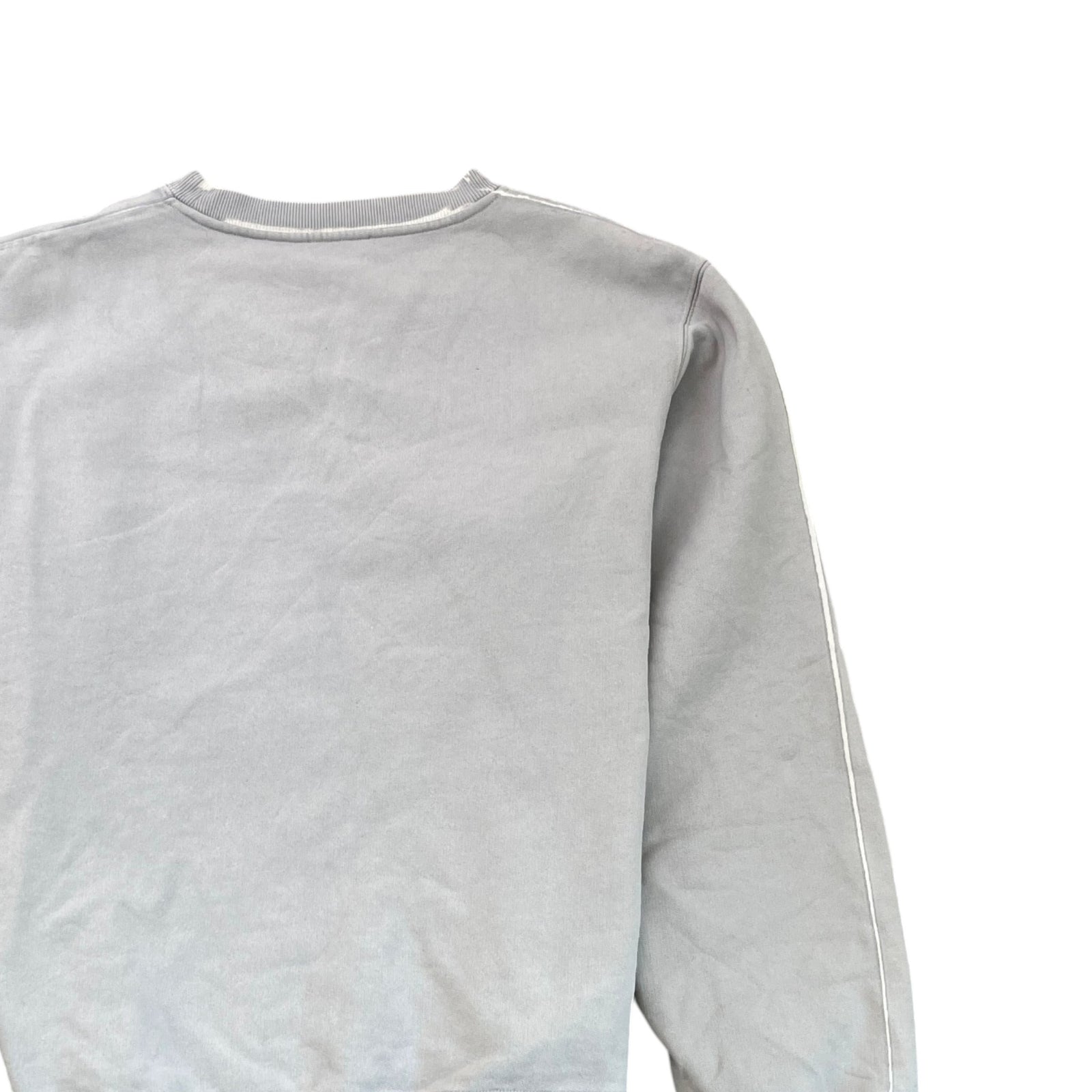 Men's X Daniel Arsham Eroded Logo Sweatshirt Grey Size M - Photo 4