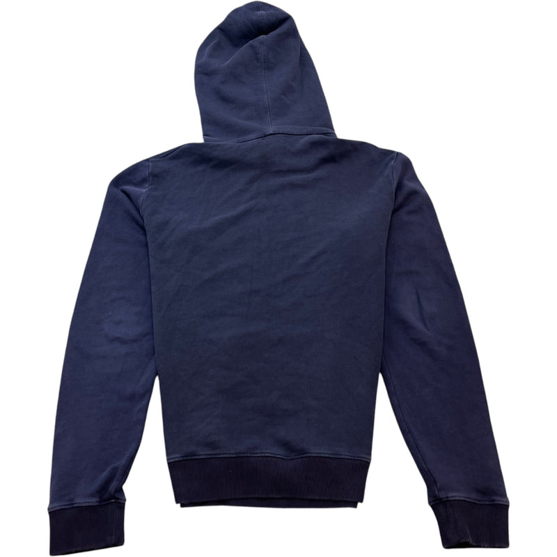 Men's Logo Print Hoodie Blue Size L