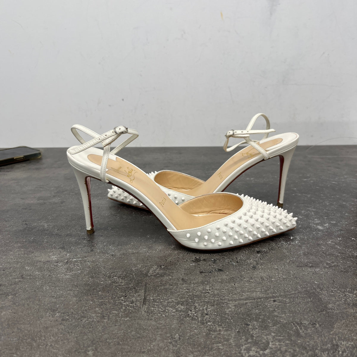 Women's Baila Spike Heels Cream Size UK 6.5 / EU 39.5 - Photo 10