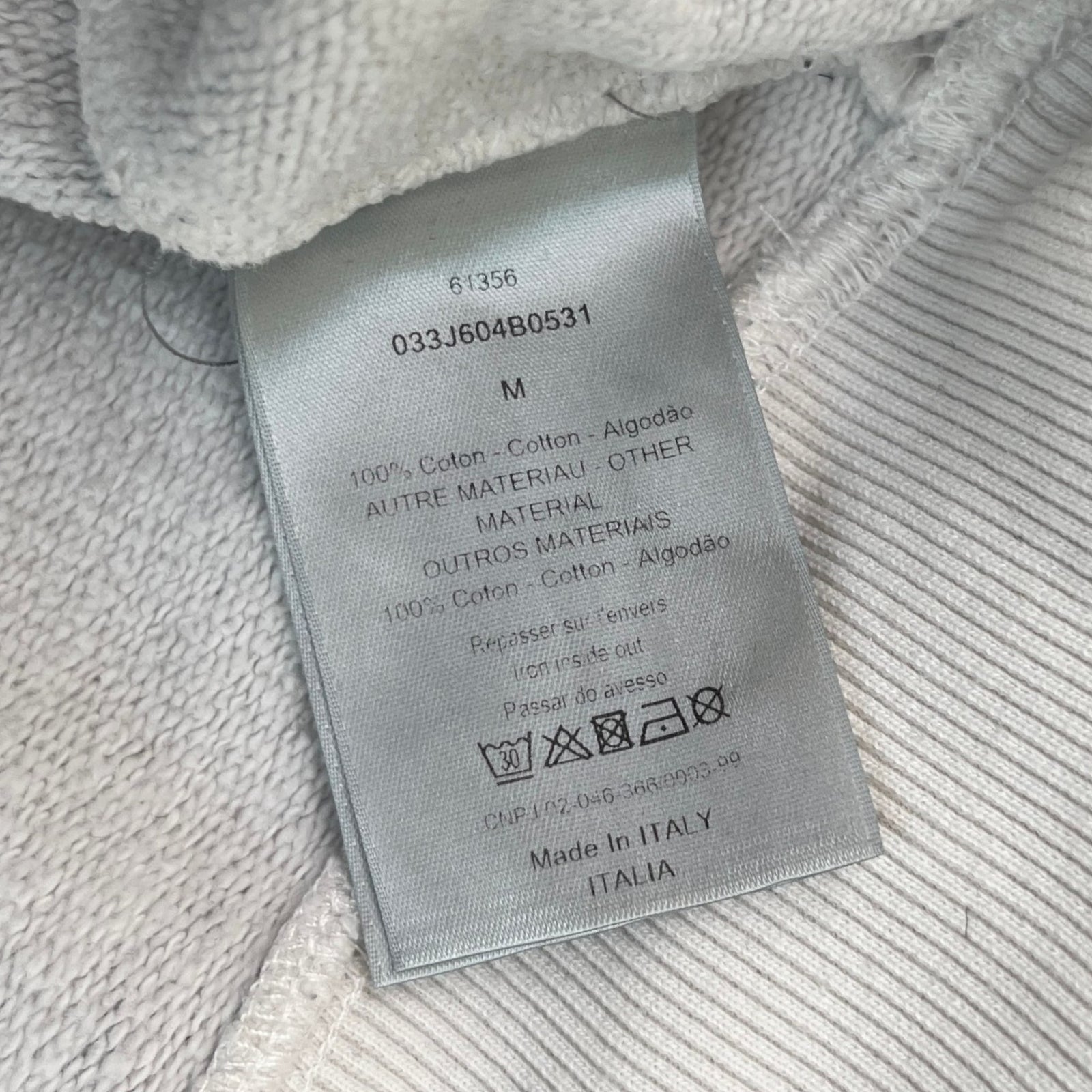 Men's X Daniel Arsham Eroded Logo Sweatshirt Grey Size M - Photo 8