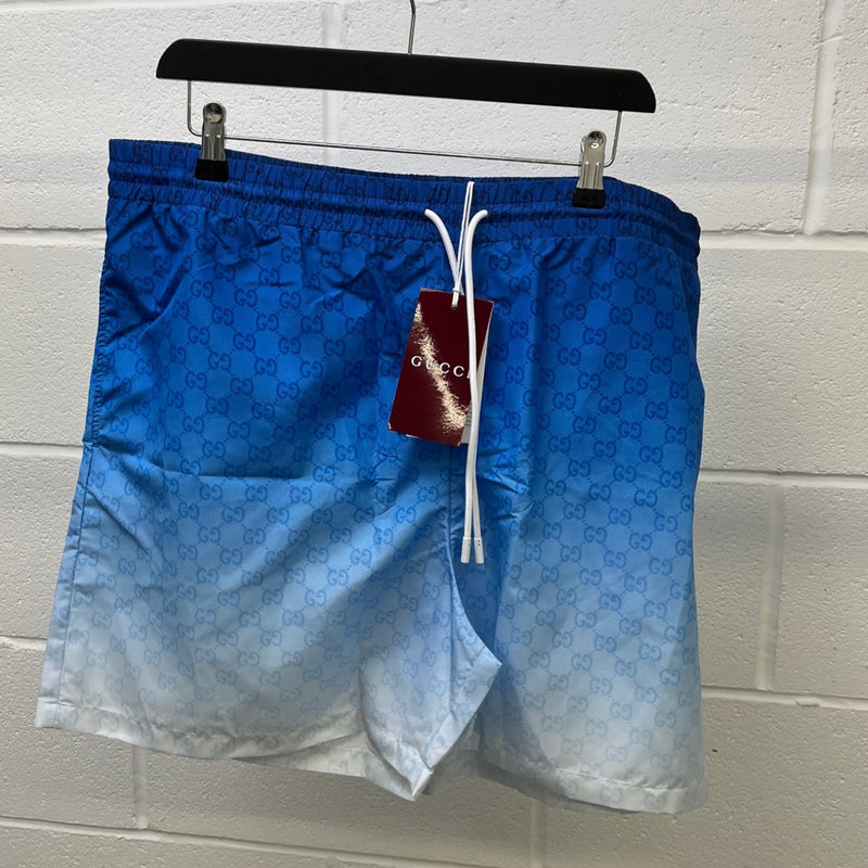Men's Gg Supreme Ombre Swim Shorts Blue Size XXXL