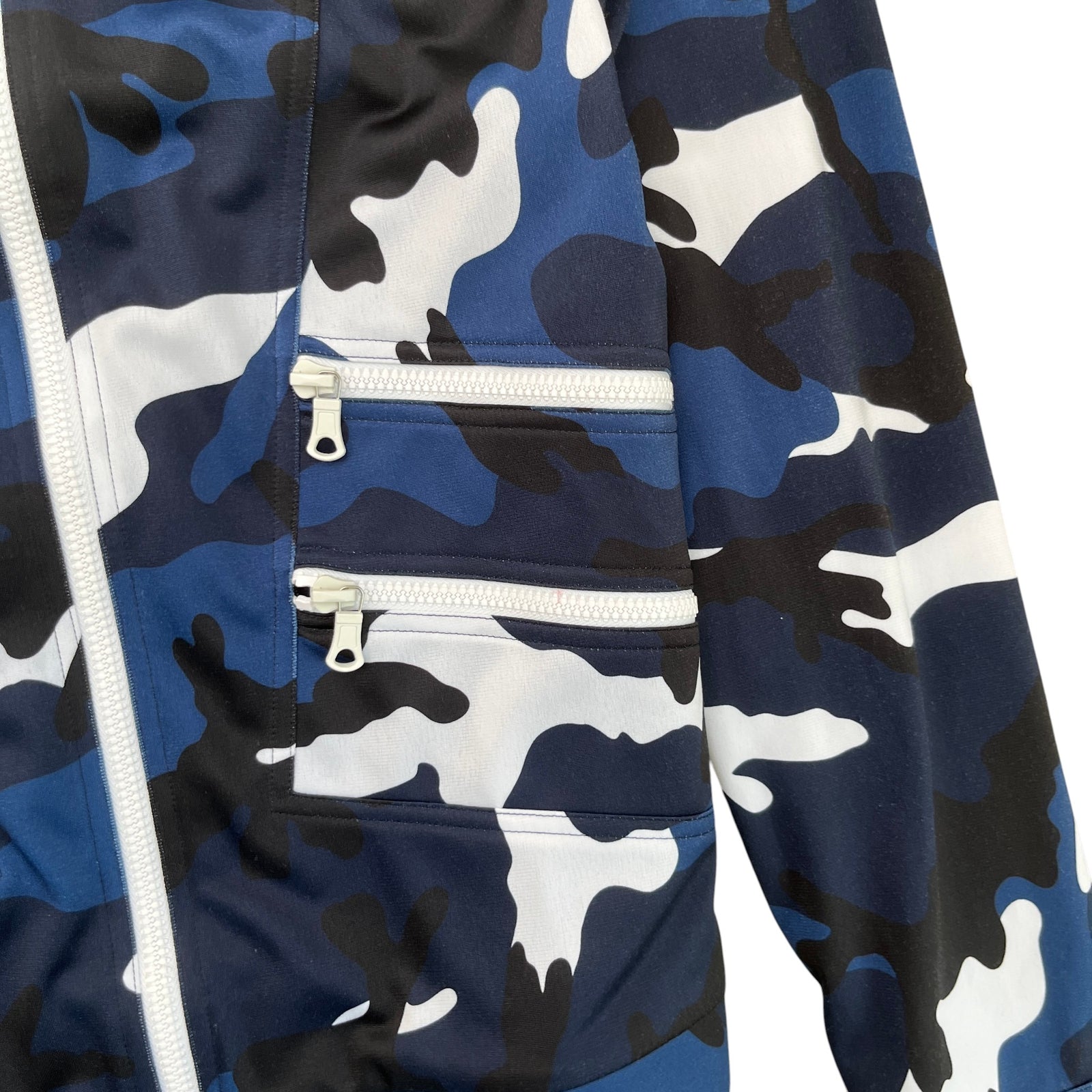 Men's camouflage Track Jacket Blue Size M - Photo 6
