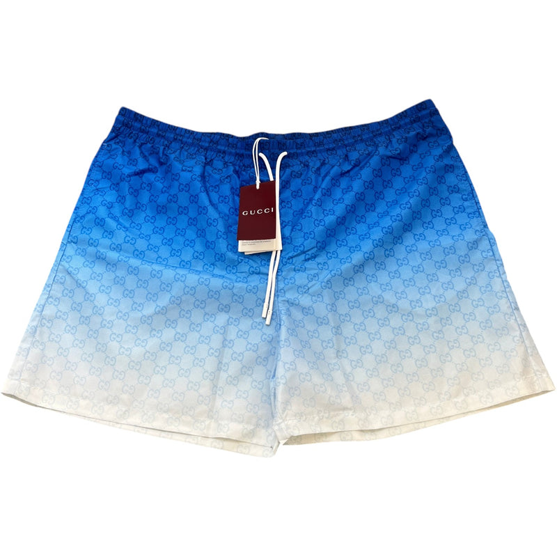 Men's Gg Supreme Ombre Swim Shorts Blue Size XXXL