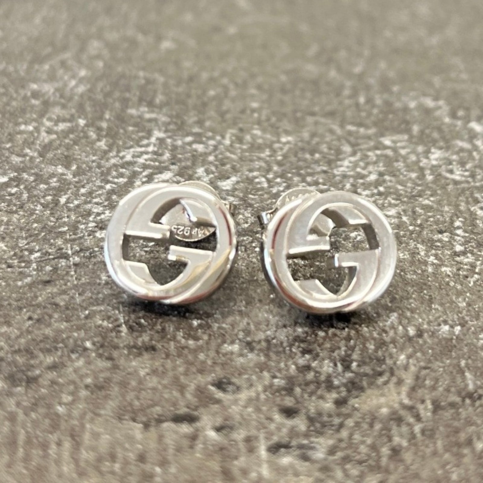 Women's Interlocking G Earrings Silver - Photo 5