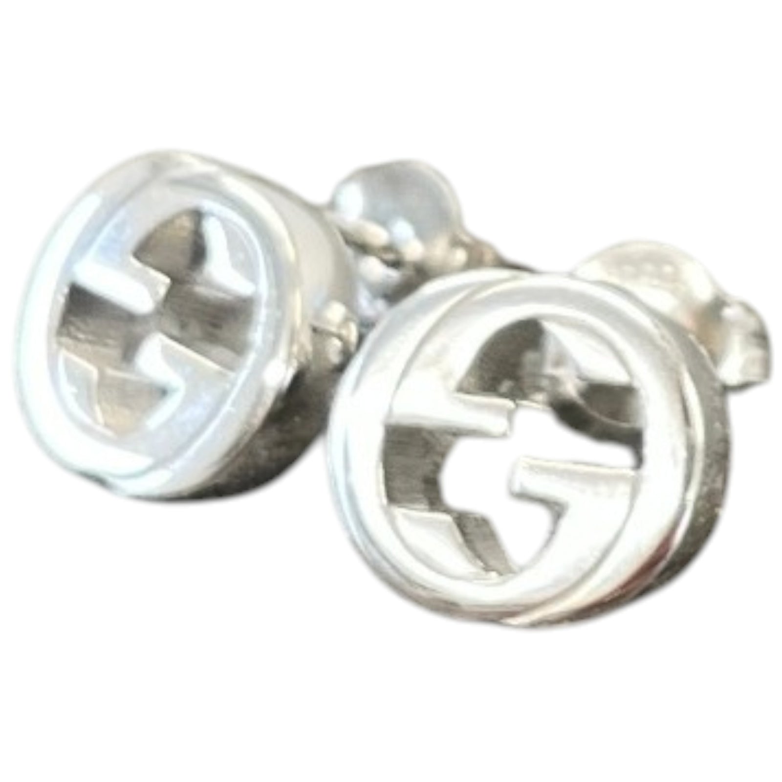 Women's Interlocking G Earrings Silver - Photo 3