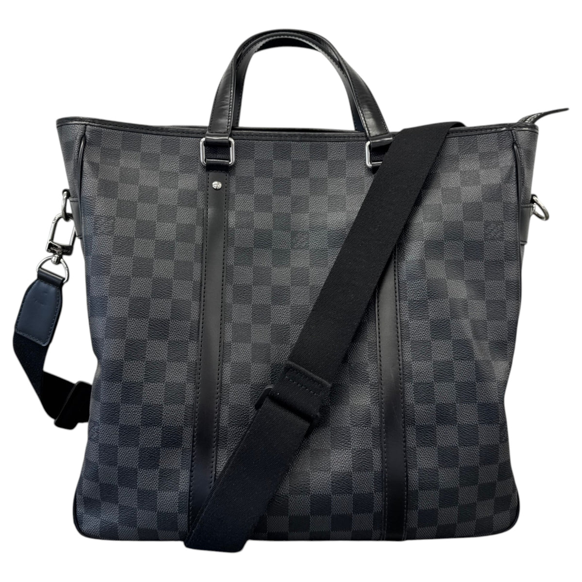 Men's Damier Graphite Tadao Tote Travel Bag Black - Photo 1