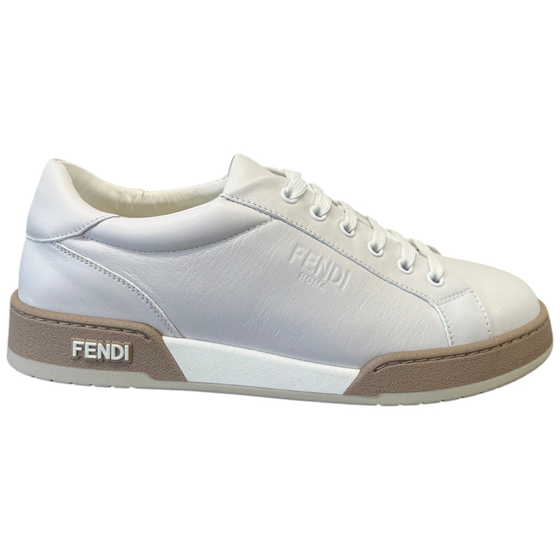 Men's Embossed Logo Low Trainers White Size UK 7 / EU 41
