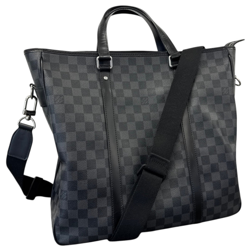 Men's Damier Graphite Tadao Tote Travel Bag Black