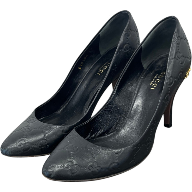 Women's Guccissima Heels Black Size UK 4 / EU 37
