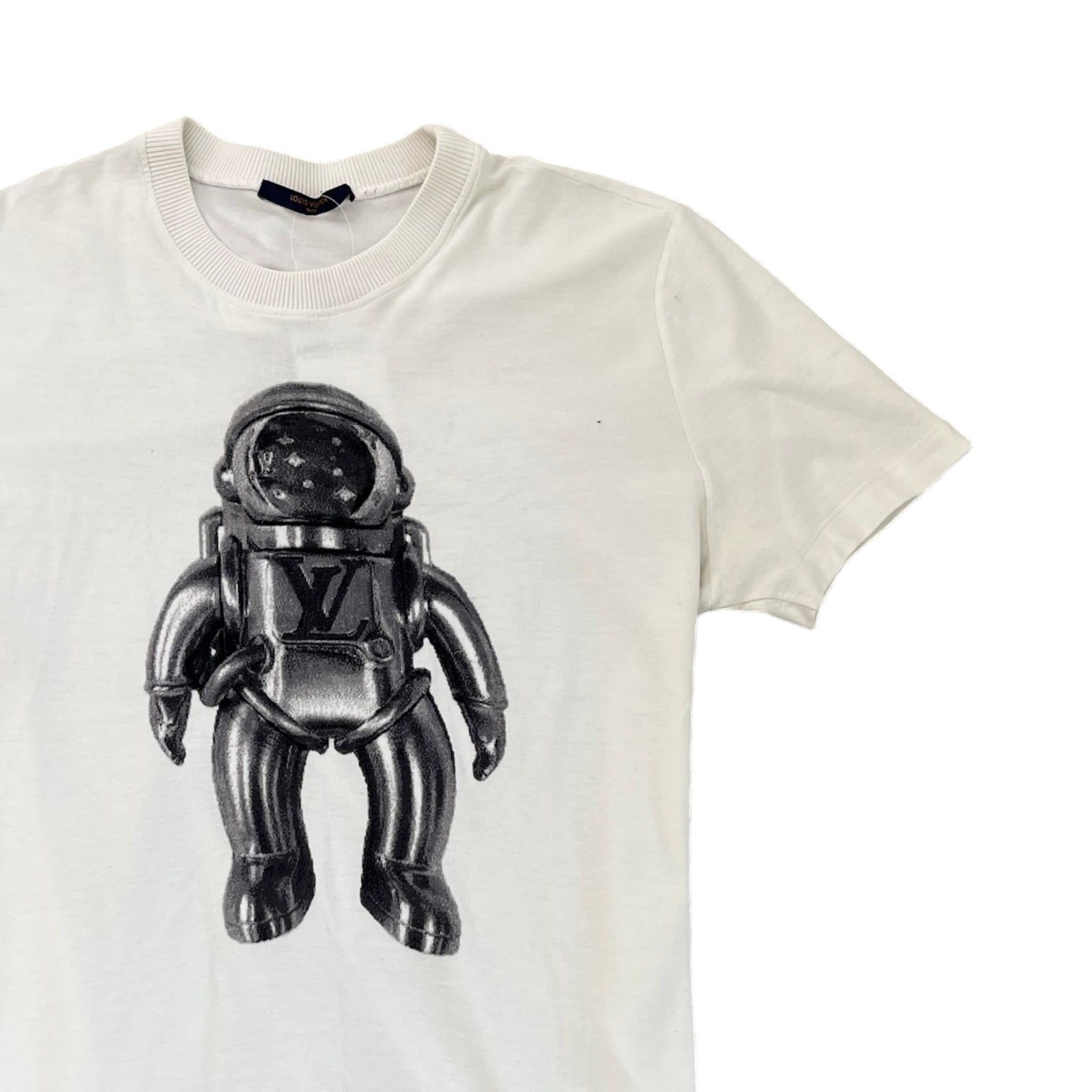 Men's Astronaut T-Shirt White Size M - Photo 3