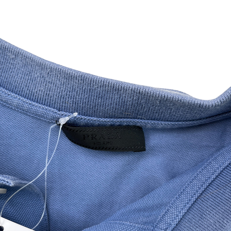 Men's Tab Logo Polo Shirt Blue Size M