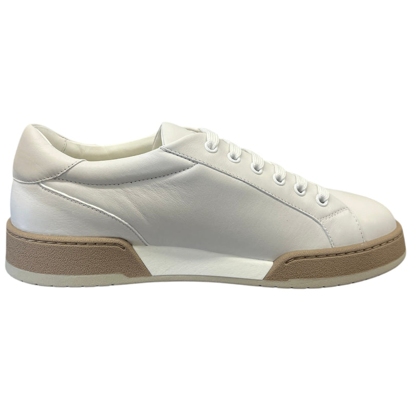 Men's Embossed Logo Low Trainers White Size UK 7 / EU 41