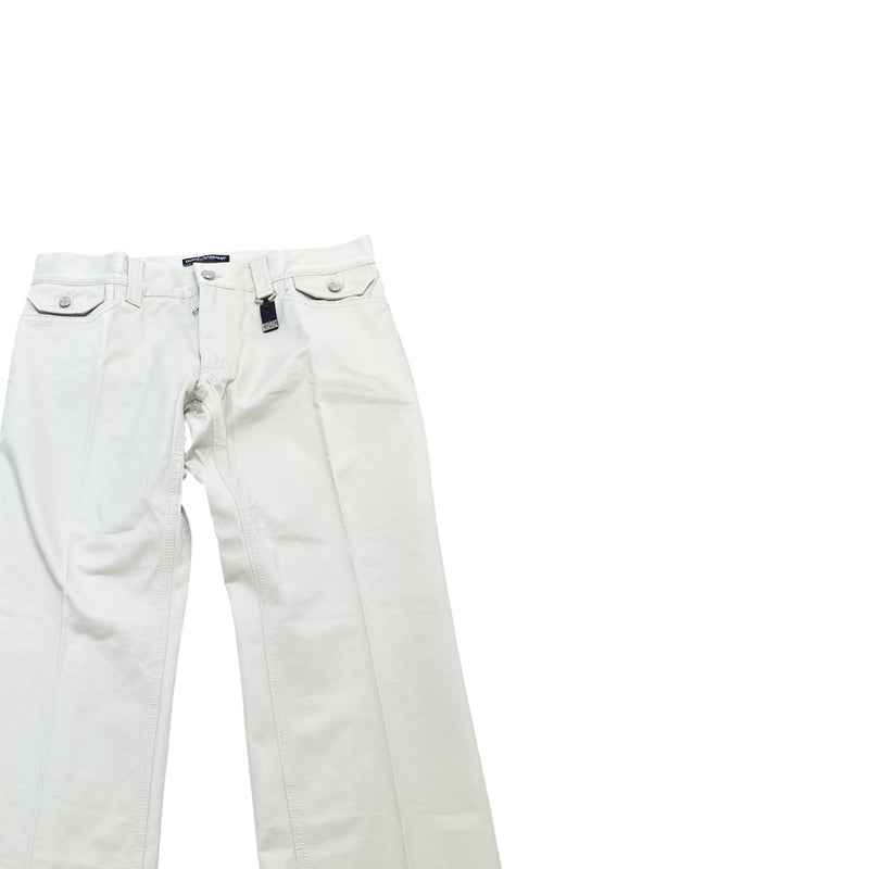 Men's Dg Logo Trousers Beige Size IT 48 / UK 32