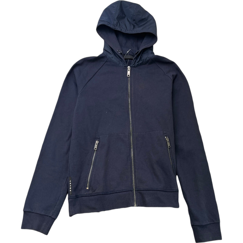 Men's Plaque Logo Hoodie Navy Size M