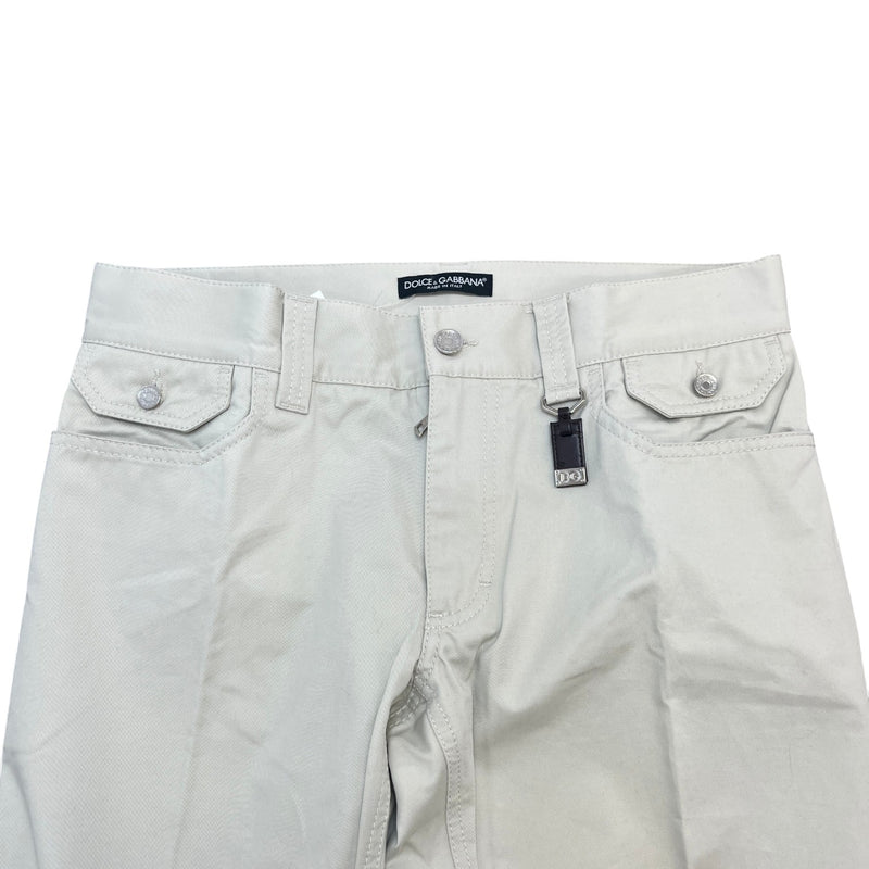 Men's Dg Logo Trousers Beige Size IT 48 / UK 32