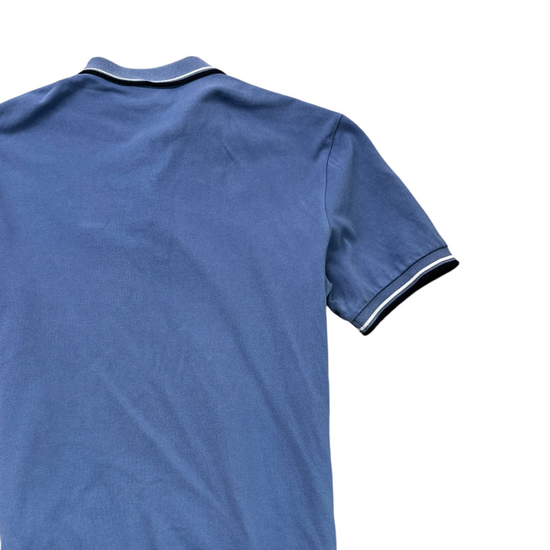 Men's Tab Logo Polo Shirt Blue Size M