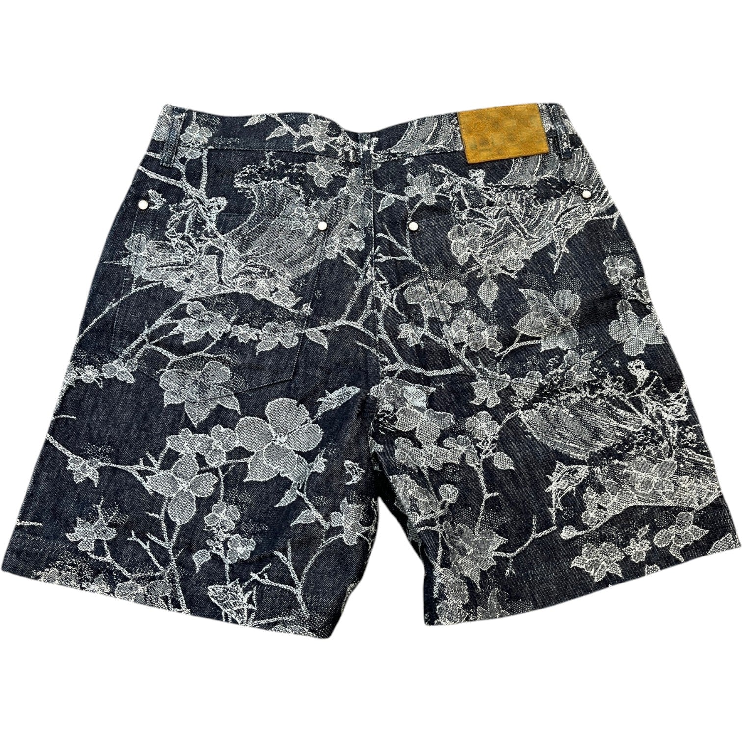 Men's Monogram Foliage Jacquard Shorts Black Size Waist 32" - Photo 2
