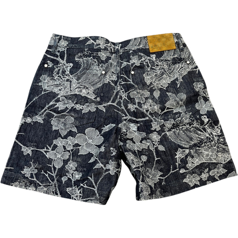 Men's Monogram Foliage Jacquard Shorts Black Size Waist 32"