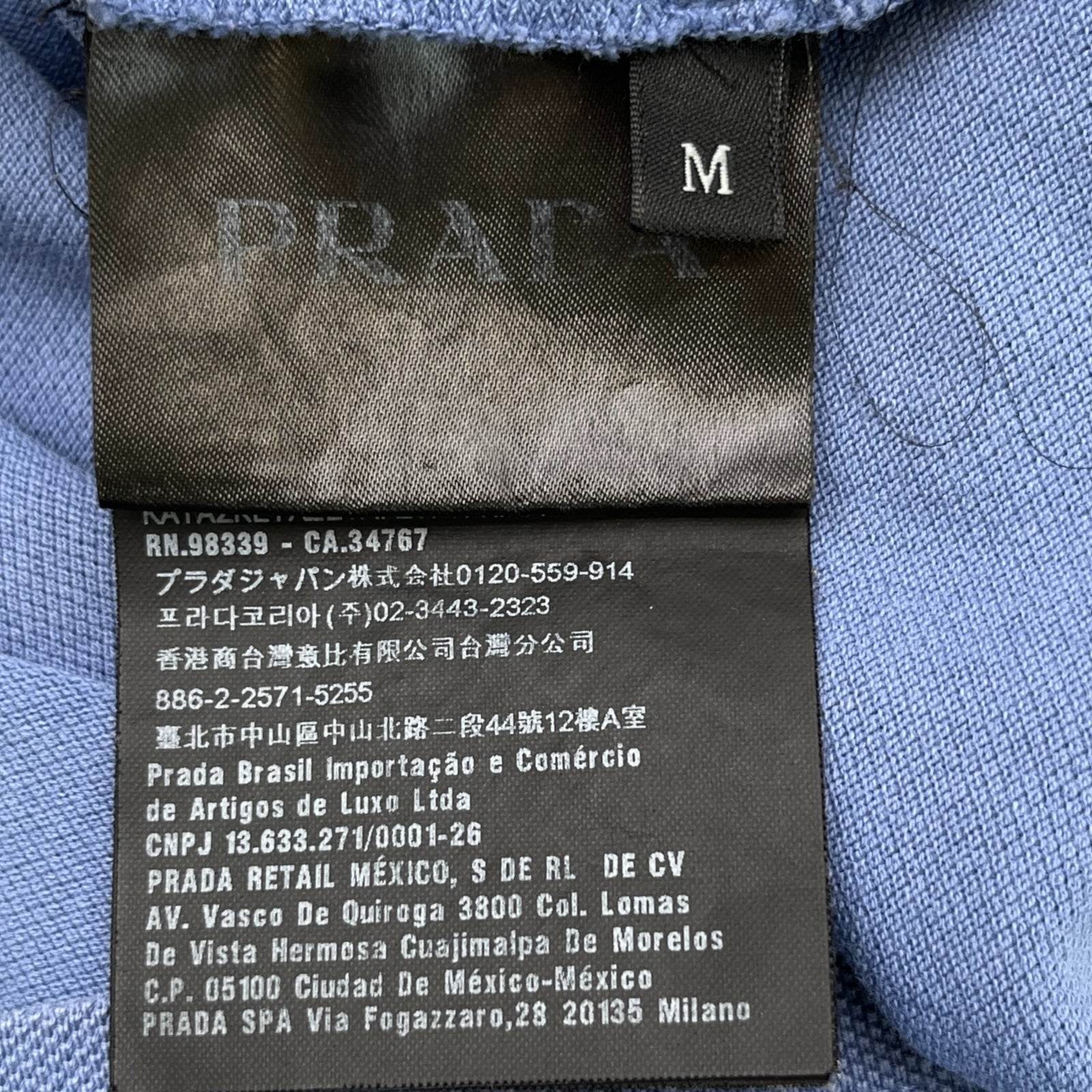 Men's Tab Logo Polo Shirt Blue Size M - Photo 6