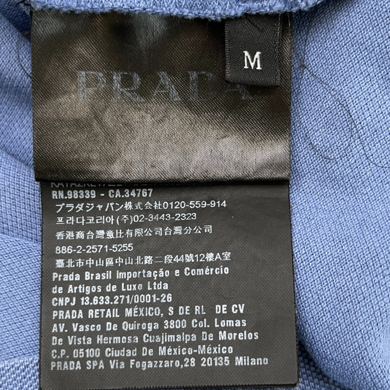 Men's Tab Logo Polo Shirt Blue Size M
