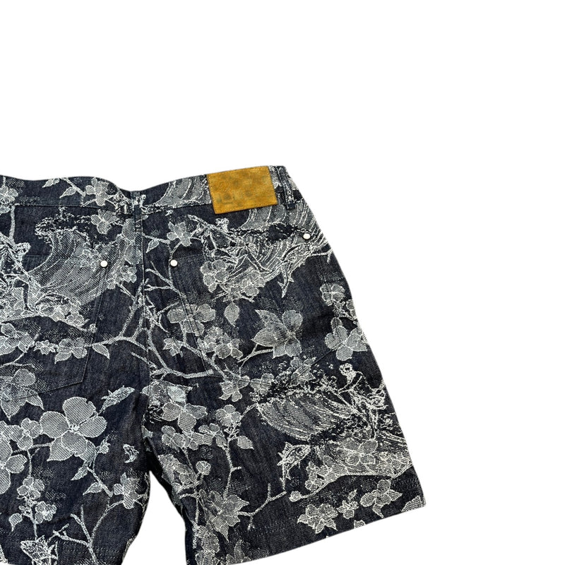 Men's Monogram Foliage Jacquard Shorts Black Size Waist 32"