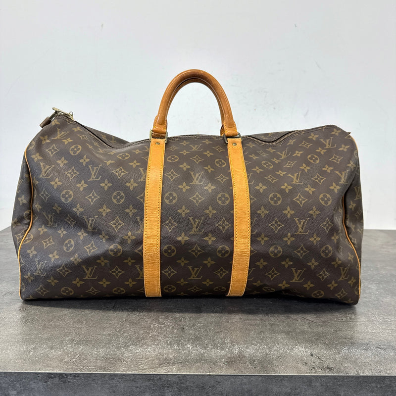 Men's Monogram Keepall 55 Travel Bag Brown