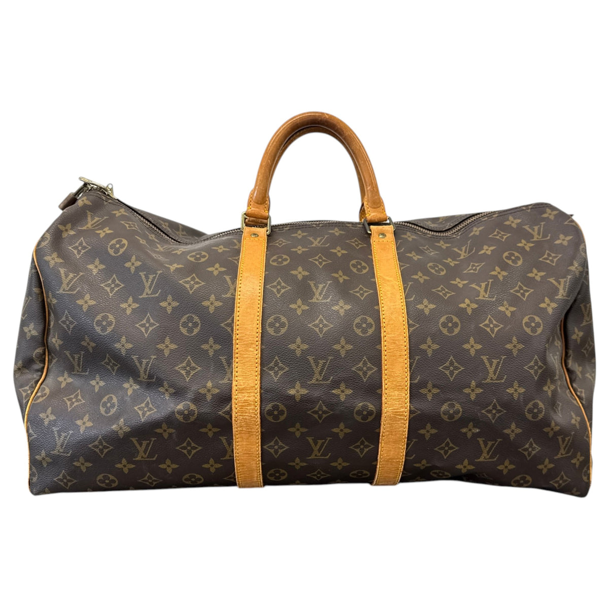 Men's Monogram Keepall 55 Travel Bag Brown - Photo 1