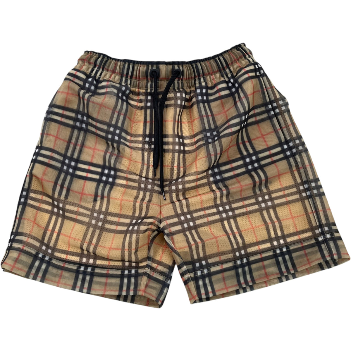 Men's Nova Check Shorts Beige Size L / W34 - Photo 1