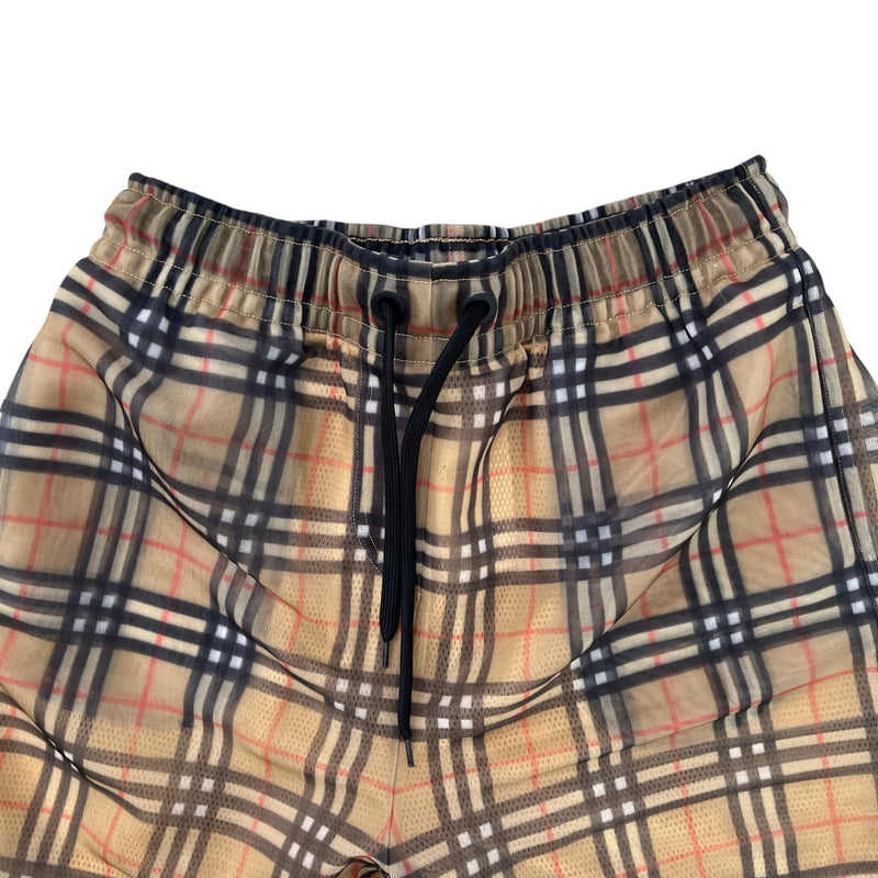 Men's Nova Check Shorts Beige Size L / W34