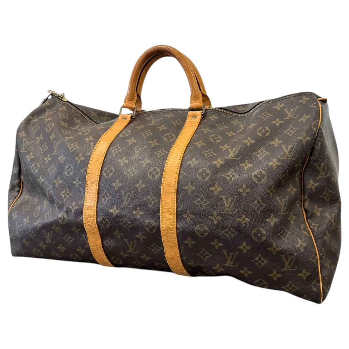 Men's Monogram Keepall 55 Travel Bag Brown - Photo 5