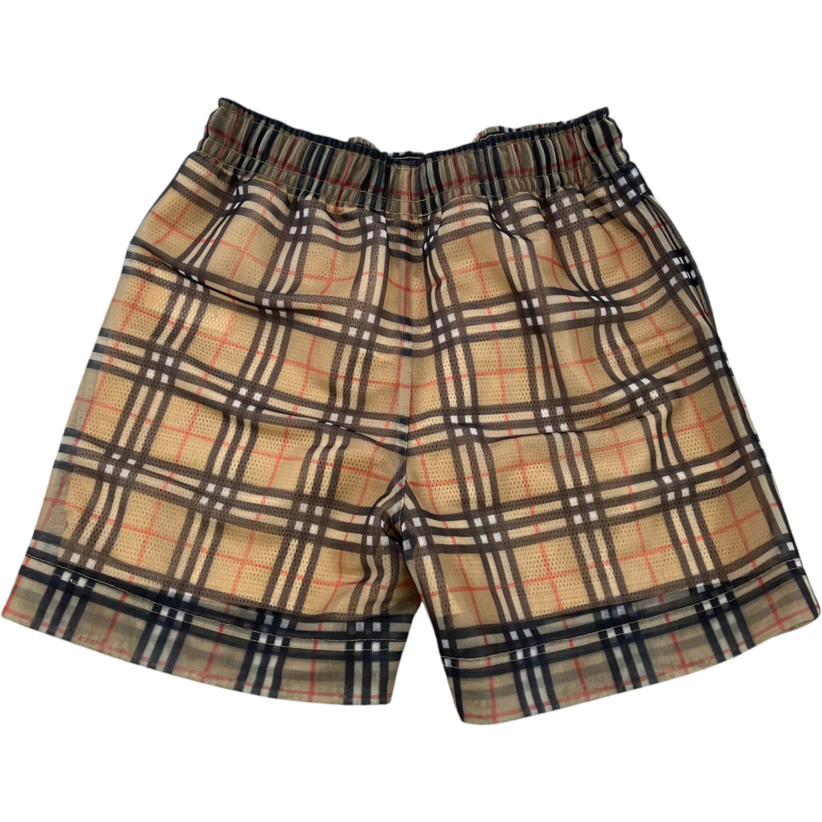 Men's Nova Check Shorts Beige Size L / W34 - Photo 2
