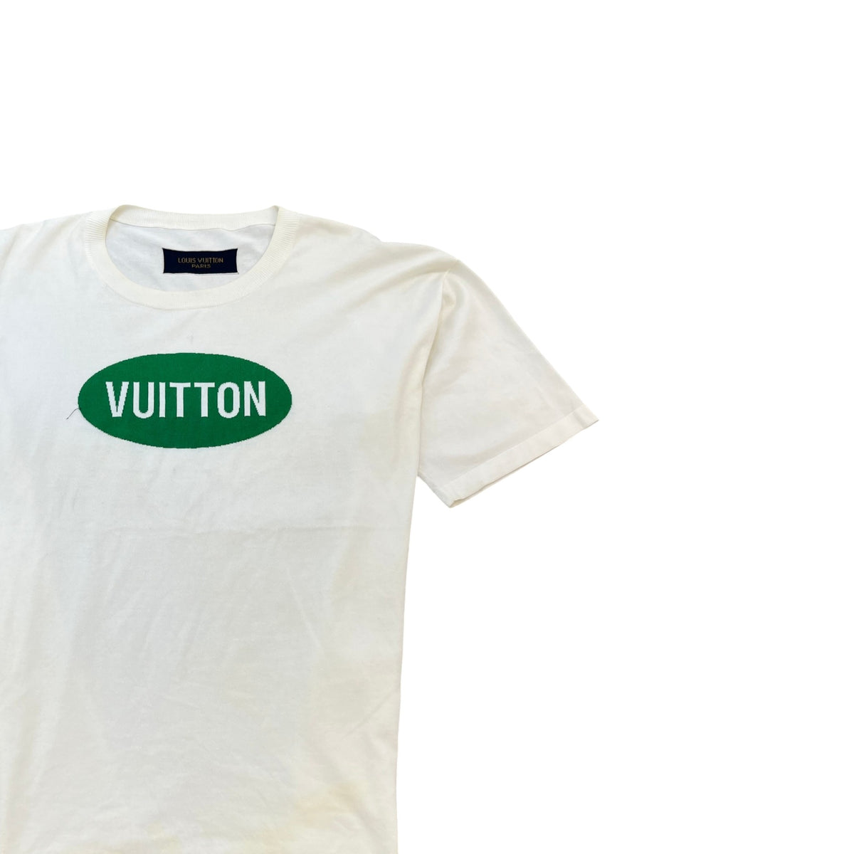 Men's Logo Print T-Shirt Cream Size XL - Photo 3