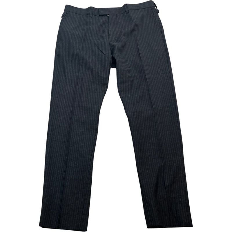 Men's Charcoal Pinstripe Trousers Grey Size Waist 42"