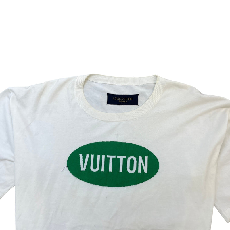 Men's Logo Print T-Shirt Cream Size XL