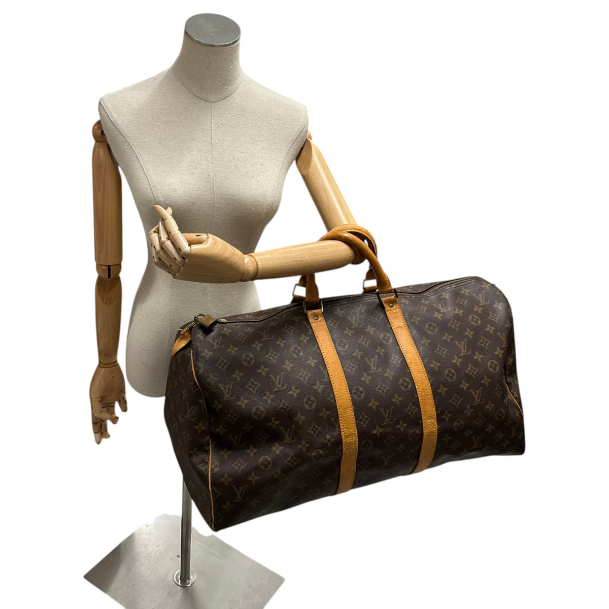Men's Monogram Keepall 55 Travel Bag Brown - Photo 2