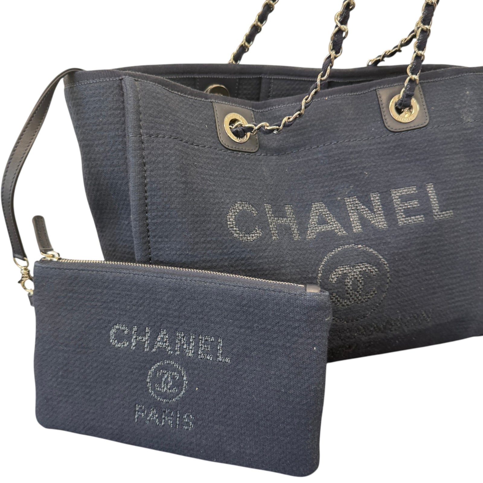 Women's Medium Deauville Tote Handbag Navy - Photo 5