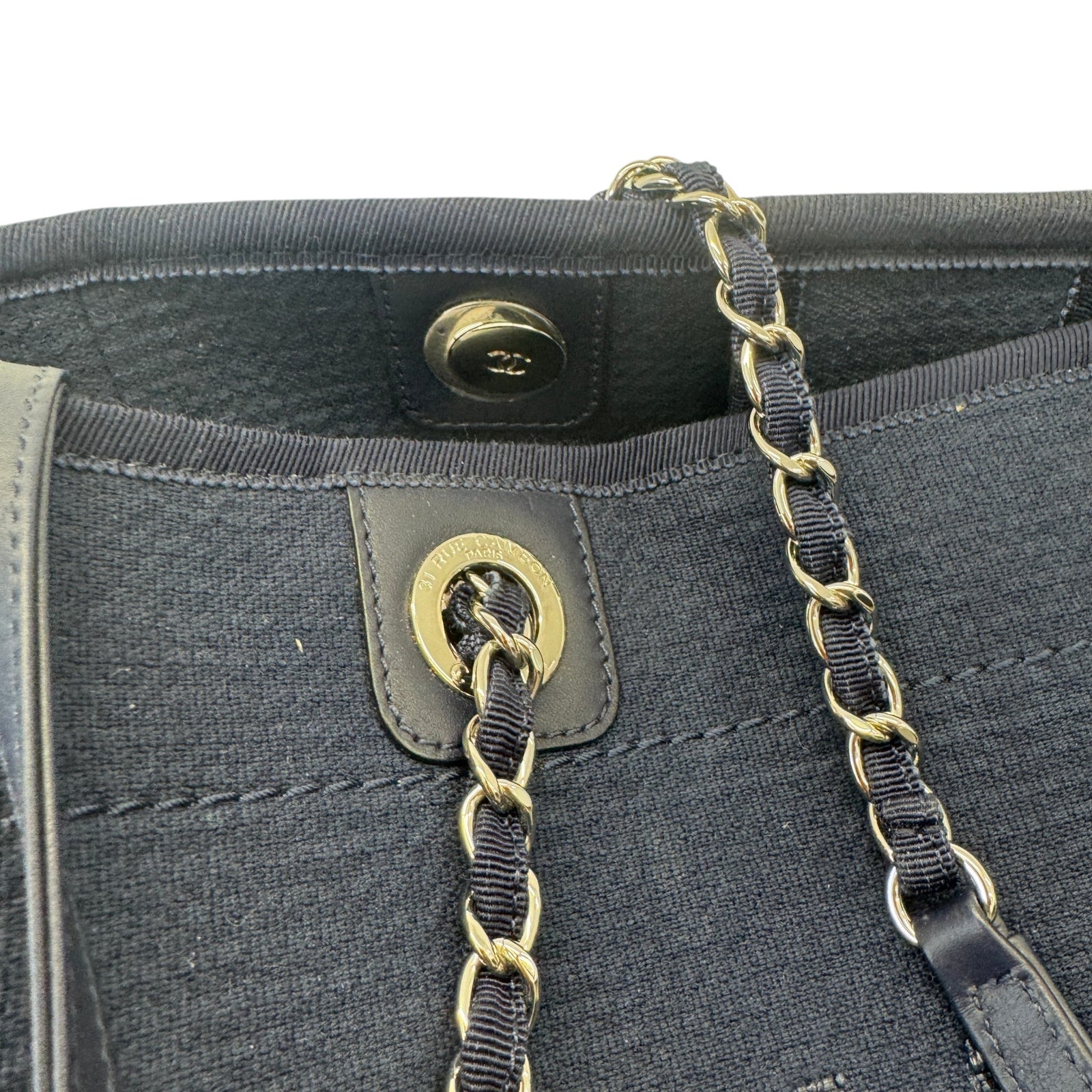 Women's Medium Deauville Tote Handbag Navy - Photo 8