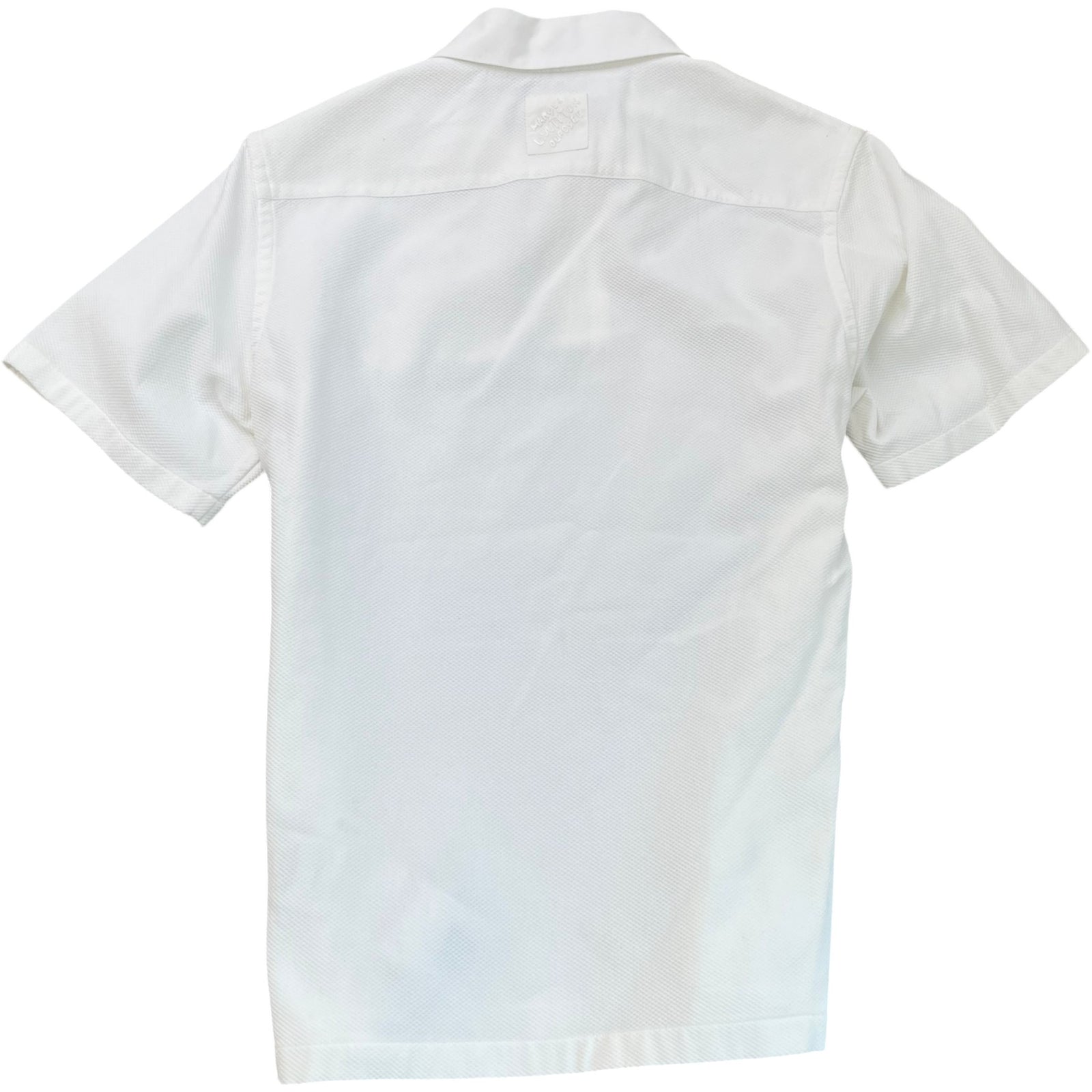Men's Poplin Crystal Embellished Lv Polo Shirt White Size S - Photo 2