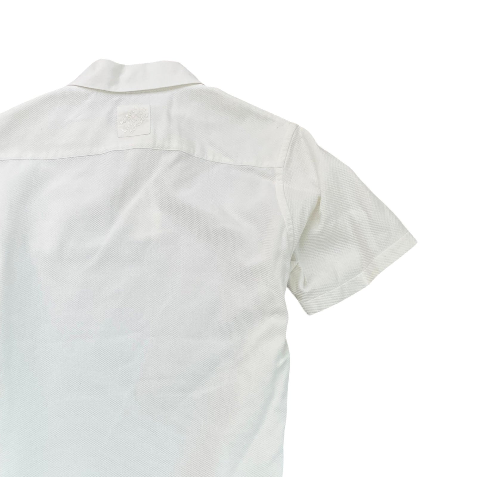 Men's Poplin Crystal Embellished Lv Polo Shirt White Size S - Photo 4