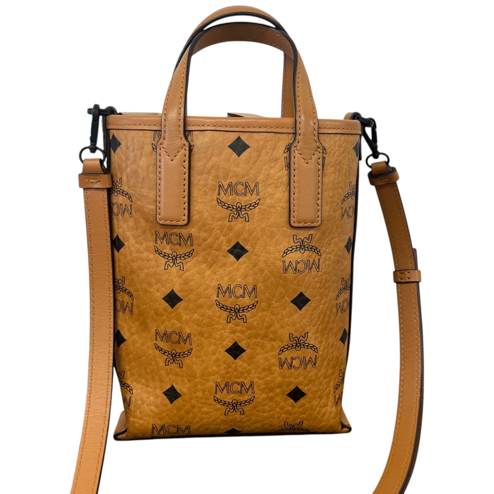 Women's X SAMBYPEN Visetos Mini Crossbody Tote Handbag Brown - Photo 3