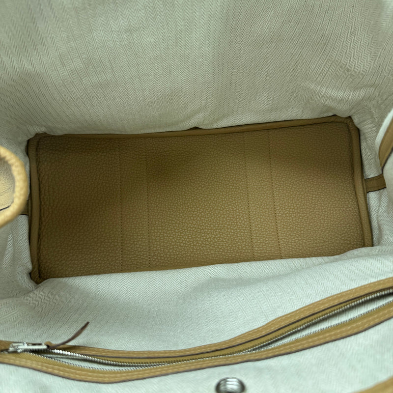 Women's Garden Party 36 Togo Leather Handbag Beige