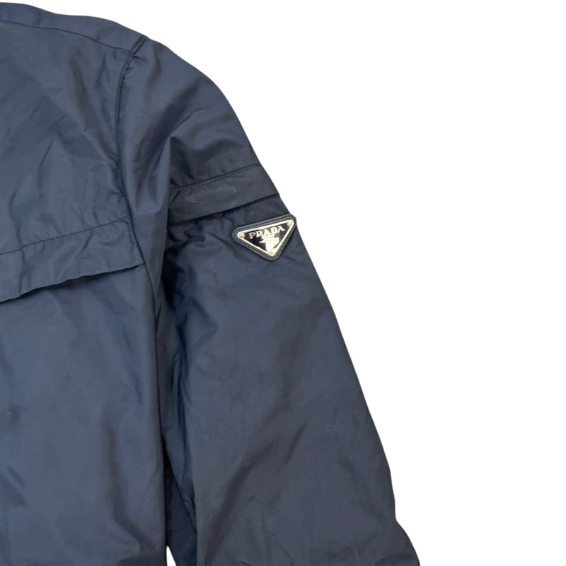Men's Nylon Triangle Logo Windbreaker Navy Size IT 50 / L