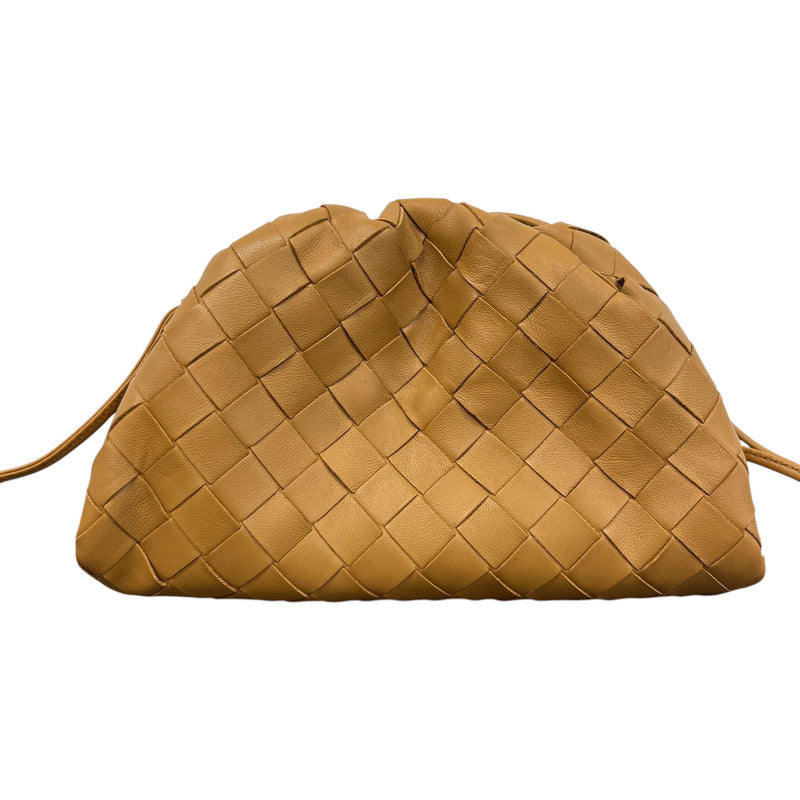Women's Intrecciato Woven Crossbody Pouch Tan