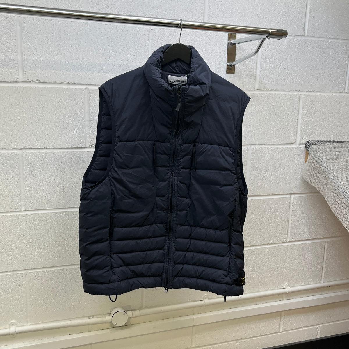 Men's Applique Logo Gilet Navy Size XXL - Photo 6