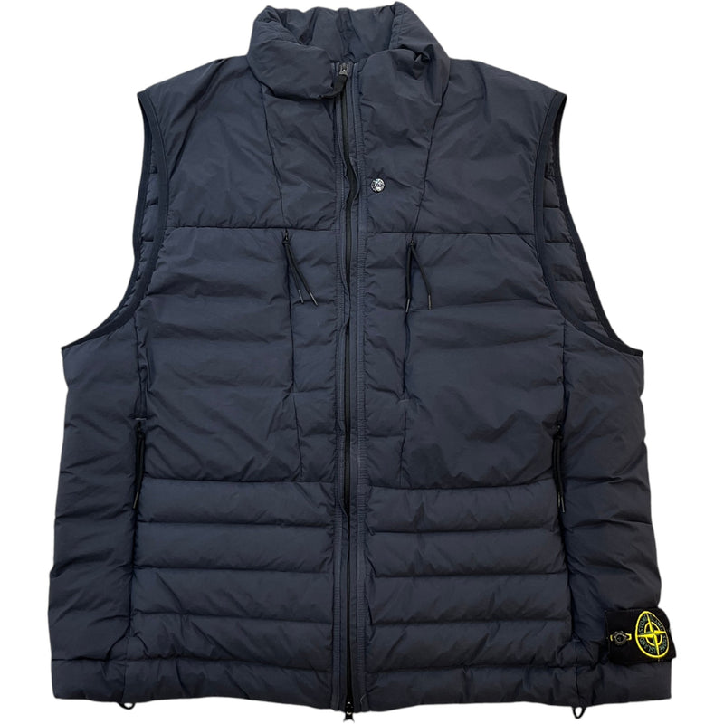 Men's Applique Logo Gilet Navy Size XXL