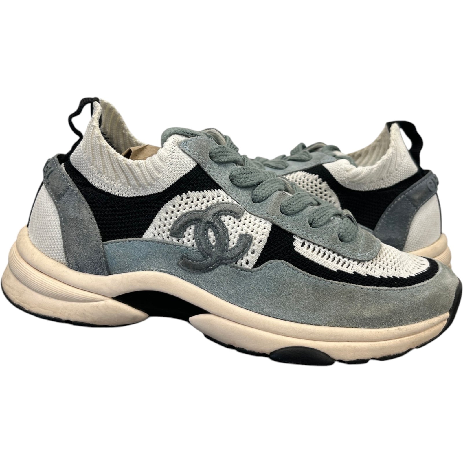 Women's Cc Knit Runners Low Trainers Blue Size EU 36.5 / UK 3.5 - Photo 3